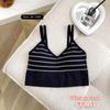 Nuevo Verano Chica Caliente Rayado Espalda Hermosa Tirantes Dobles Ropa Interior Top Tubo Sin Aro de Acero Recogido Camisola Ropa Exterior para Mujer Chaleco a la Moda