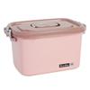 Caja de Almacenamiento de Plástico con Tapa y Asa de Cierre a Presión para Juguetes y Ropa de Niños, Caja de Almacenamiento con Ruedas