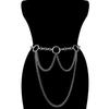 Europa y Estados Unidos joyería transfronteriza punk metal anillo cadena de cintura femenina retro borla multicapa cintura cadena corporal fabricantes mayoreo