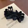 Pinza para el Cabello Negra con Lazo Estilo Francés para Mujer, Pinza para el Cabello de Alta Gama Estilo Coreano 2025 Nueva en la Parte Trasera de la Cabeza, Pinza de Tiburón para el Cabello