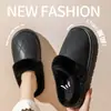 Pantuflas de Algodón Impermeables para Mujer, Otoño e Invierno 2025 Nuevas para el Hogar en Interiores, Forradas de Felpa, Cálidas, Calzado Exterior con Suela Gruesa para Personas Mayores
