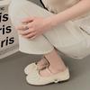 Zapatos Mary Jane de suela plana para mujer al por mayor nuevo verano brisa de noche francesa suave con falda boca poco profunda suela suave zapatos de frijol