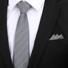 Corbata Delgada K-Style de 8cm para Hombre y Mujer, Moderna, Casual, Profesional, Rayada, Anudada a Mano, Corbata Fina para Novio, Padrinos de Boda, Banquete de Boda