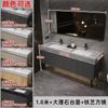 Baño Simple Doble Lavabo Gabinete de Baño Combinación Pública Lavabo de Pie de Mármol Juego de Baño