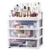 Caja de Almacenamiento de Cosméticos Transparente Multicapa Tipo Cajón Simple Organizador de Papelería y Artículos Varios para Escritorio Estante de Almacenamiento