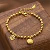 Pulseira de aço titânio all-match de joias transfronteiriças europeias e americanas Pulseira de aço titânio elegante boêmia coreana não desbota joias femininas