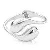 Pulseras Populares Transfronterizas Europeas y Americanas Ins Normcore Pulseras con Patrón de Onda Asimétrico Pulseras Metálicas Brillantes Joyería para Mujer