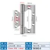 Cojinete de Bisagra de Acero Inoxidable 4 pulgadas 5 pulgadas para Puertas de Madera, Bisagra de No Apertura, Bisagra Plegable, Cadena de Suministro