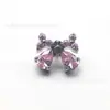 Pendientes de Aleación de Titanio Fengtai F136, Tachuelas para Cartílago de la Oreja con Forma de Gota y Lazo con Circonita, Joyería para Piercings Corporales de Titanio G23