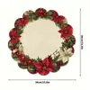 Tenu Export Popular Redondo Redondo Jogo Americano Jogo Americano de Natal Decoração de Natal Estampa Antiderrapante e Durável