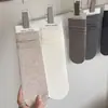 Meias para outono, anti-pilling, listras verticais finas, versáteis, cano médio, meias femininas, estilo coreano, estilo ins, série de cores café, alta elasticidade, meias de algodão