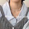 Versión Coreana del Estilo Ins de Dongdaemun Diseño Simple Joyería Cadena Hueso de Serpiente S925 Plata de Ley Anillo Sencillo Collar Nicho Apilamiento Mujeres