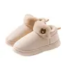 Pantuflas de Algodón de Caña Alta para Mujer 2025 Invierno Nuevo Estilo para Interior Hogar Antideslizantes Cálidas de Suela Gruesa de Felpa Algodón para Usar Afuera