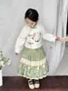 Novidades Primavera 2025 às 10h do dia 15Conjunto Hanfu Feminino Saia Traje Ma Mian Tang Infantil