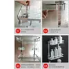 Estante de Baño de Aluminio Espacial Sin Taladro Triángulo Montado en Pared para Inodoro Gran Capacidad de Carga Montado en Pared para Colocar Gel de Ducha