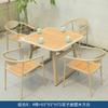 Mesa e Cadeira para Varanda de Pátio de Villa Nórdica Cadeira de Rattan à Prova d'Água e Proteção Solar Conjunto de Mesa de Chá Sala de Jantar Externa de Lazer Conjunto de Mesa Longa