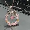 Colar Laço Coroa de Amor Corrente para Clavícula Feminina Luxo Acessível Design de Nicho Natal Ins Melhor Amigo Estudante