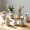 Jingdezhen Florero Estilo Crema Helada Adorno Decoración del Hogar Cerámica Hecho a Mano Recipiente para Flores Arreglo Floral Recipiente para Flores Hecho a Mano