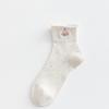 Meias femininas de fio de bolinhas, meias empilhadas de primavera e verão com sapatos fofos e fofos de estilo japonês combinando com estilo alemão, meias de cano médio de fio de algodão