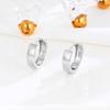 Un estilo frígido joyería plata esterlina s925 aretes brillantes temperamento arete negro sentido alto hebilla de oreja clip de oreja simple