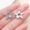 Set Mixto de 30 Piezas de Colgantes Huecos con Forma de Sol, Luna y Estrella con Incrustaciones de Diamantes, Estrella de Ocho Puntas y Estrella de Cinco Puntas para Collares, Pulseras y Accesorios DIY