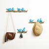 Colgador de llaves creativo para puerta, diseño de pájaro pastoral fresco, para colgar en la pared, decoración de pared, para el hogar, tienda, perchero
