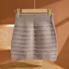 Otoño e Invierno Nuevo Falda de Punto 100% Lana para Mujer Falda Corta de Canalé de Cintura Alta Moda Temperamento Falda de Lana Engrosada