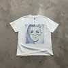 Atacado Transfronteiriço Europeu e Americano Camiseta Personalizada Estampada Blusa de Manga Longa Jaqueta Retrô Tendência de Rua