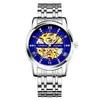 Reloj Mecánico Automático Completo Calado de Doble Cara Moda Jinshidun Transfronterizo Reloj para Hombre Reloj de Pulsera de Negocios Impermeable