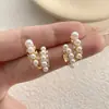 Pendientes Franceses Retro de Perla y Circonita, Lujo Accesible, Diseño de Nicho, Pendientes de Alta Gama para Mujer, Pendientes de Nuevo Estilo 2026