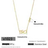 Nuevo Estilo Collar Pequeño con Forma de Corazón de Acero de Titanio para Mujer, Chapado en Oro de 18K, Compacto, Elegante, Versátil, Forma de Corazón, No se Desvanece
