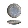 Plato de Cerámica Horneada Vintage Estilo Occidental para Bistec con Puntos de Perla, Plato Personalizado para Presentación de Postres y Repostería, Plato de Cerámica para Postre, Plato para el Té de la Tarde