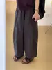 Pantalones de Pierna Recta Holgados de Cintura Alta de Estilo Japonés para Primavera y Verano 2026 Pantalones Casuales Adelgazantes Diseño Holgado Pantalones de Pierna Ancha de Algodón Titanio