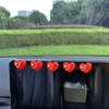 Decoraciones para coche con cabeza que se mueve bandera nacional consola central espejo retrovisor accesorios creativos para coche banderita roja linda