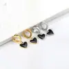 Pendientes de Gota de Aceite en Forma de Corazón de Venta Caliente Transfronterizos Diseño Ins Pendientes de Corazón Dulce Color Melocotón Pendientes de Acero Inoxidable para Mujer