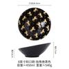 Vajilla de cerámica con relieve estilo japonés de 8 pulgadas, color bajo vidriado, cuenco creativo de boca biselada para ensalada de frutas, helado, helado, cuenco para fideos