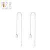 Pendientes largos de plata de ley S925 con diseño geométrico simple para mujer, estilo japonés y coreano, ligeros, de lujo, estilo frío popular INS