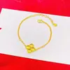 Latão Banhado a Ouro Boutique Novo Escama de Dragão CNC Trevo de Quatro Folhas Pulseira Moda de Alto Padrão Luxo Acessível Trevo Pulseira Atacado