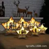 Estrella de Madera LED Navideña Muñeco de Nieve Navideño Decoración del Hogar Manualidad Decoración del Hogar