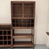Nuevo Estilo Chino Ébano Madera Boga Estante Sala de Estar Gabinete Multi-Tesoro Zen Almacenamiento de Té Gabinete Lateral Sala de Té Estante de Exhibición de Almacenamiento
