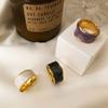 Plata de Ley 925 Crema Suave Francés Vintage Gota Esmalte Phnom Penh Estilo Pan Anillo Hecho a Mano de Alto Estilo