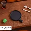 Casa de Muñecas Miniatura Simulación Charola de Pizza Accesorios para Jugar a Comer Modelo de Juego de Imitación Pequeños Adornos