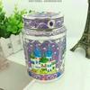 Latas de Chá Finas Pintadas Artesanato de Gotejamento de Óleo Caixa de Presente Latas de Presente com Relevo Personalizado huixingw