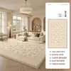 Alfombra vintage estilo persa para sala de estar, sofá color crema de mediados de siglo, alfombra para dormitorio, alfombra impermeable y fácil de limpiar, cobertura completa de área grande