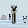 Novo Barbeador Elétrico 9D Flutuante Masculino Quatro-em-Um Multifuncional Lavável em Todo o Corpo Barbeador de Barba Transfronteiriço