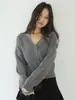 [Oufan] Cárdigan de Punto con Capas Estilo Coreano para Mujer en Otoño Chaleco de Dos Piezas con Cuello Halter 3259