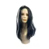 Cabello Negro y Blanco Largo y Liso con Pinzas Halloween Bruja para Mujeres Adultas Novia Fantasma Cosplay Fiesta del Festival Fantasma