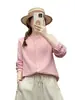 Camisa nueva de manga larga con cuello y botones para mujer, de gasa de algodón, top casual holgado y agradable para la piel, algodón puro 87343
