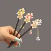 Nuevo Pasador de Madera Estilo Chino Accesorios Hanfu Pasador para Recogido Peinado de Disfraz Antiguo para Mujeres 2026 Nuevo Accesorio para el Cabello Flor de Magnolia