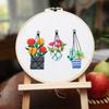 Bordado inglés material diy envoltura bordado mariposa flor pintura colgante bordado Lu hecho a mano punto de cruz novato colgante de aguja